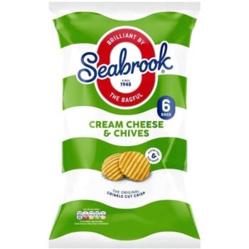 Seabrook Cream Cheese & Chive Crinkle Cut Multipack Crisps (6 x 25g)