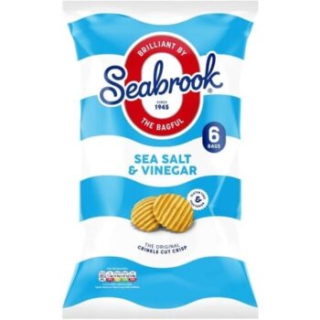 Seabrook Crinkle Cut Salt & Vinegar Multipack Crisps (6 x 25g)