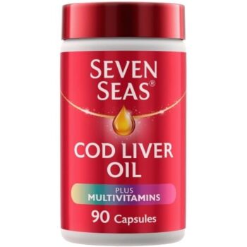 Seven Seas Cod Liver Oil Plus Multivitamins with Omega-3 Fish Oil 90 Capsules & Vitamin D (90)
