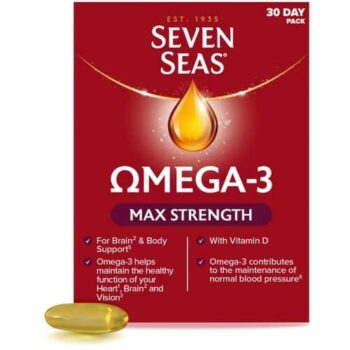 Seven Seas Omega-3 Fish Oil Max Strength with Vitamin D 30 Capsules (30)