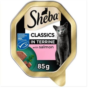 Sheba Classics Cat Tray With Salmon In Terrine (85g)