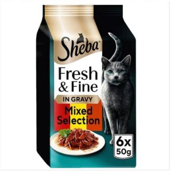 Sheba Fresh & Fine Adult Wet Cat Food Beef & Chicken In Gravy (6 x 50g)