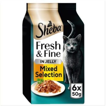 Sheba Fresh & Fine Wet Cat Food Pouches Chicken & Turkey (6 x 50g)