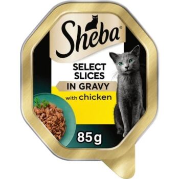 Sheba Select Slices Cat Food Tray with Chicken in Gravy (85g)