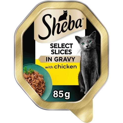 Sheba Select Slices Cat Food Tray with Chicken in Gravy (85g)