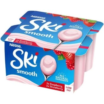 Ski Smooth Strawberry & Raspberry Yogurt (4 x 120g)