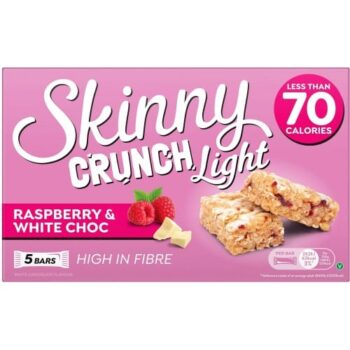 Skinny Raspberry & White Chocolate Crunch Bars (5 x 19g)