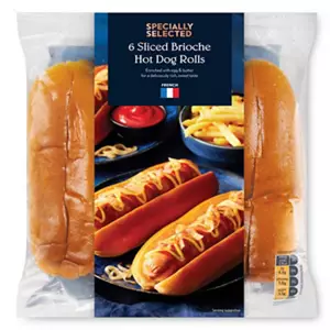 Sliced Brioche Hot Dog Rolls