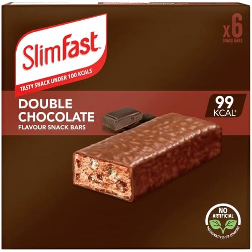 SlimFast Core Double Chocolate Snack Bar 150Ge (6 x 25g)