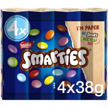 Smarties Milk Chocolate Tube Multipack (4 x 34g)