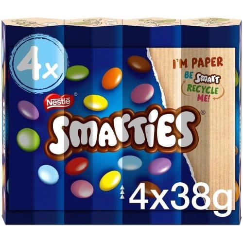 Smarties Milk Chocolate Tube Multipack (4 x 34g)