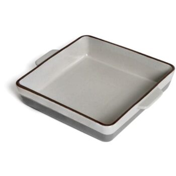 Speckle Square Ceramic Roaster in Grey (27cm)