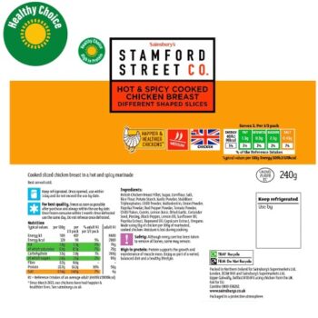 Stamford Street Co. Hot & Spicy Cooked Chicken Breast (ready to eat) (240g)
