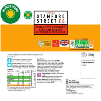 Stamford Street Co. Tikka Style Cooked Chicken Breast (240g)