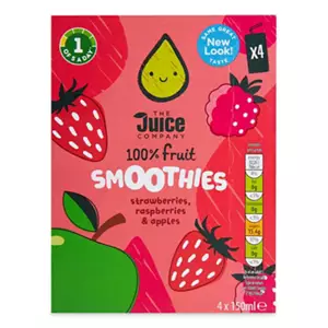 Strawberries, Raspberries & Apples Kids Smoothies 4 Pack