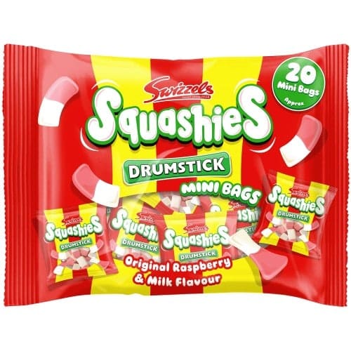 Swizzels Drumstick Squashies Mini Bags Raspberry & Milk Flavour (280g)