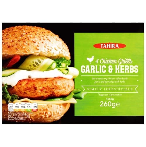Tahira 4 Chicken Grills Garlic & Herb Flavour