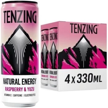 Tenzing Raspberry & Yuzu Natural Energy (4 x 330ml)