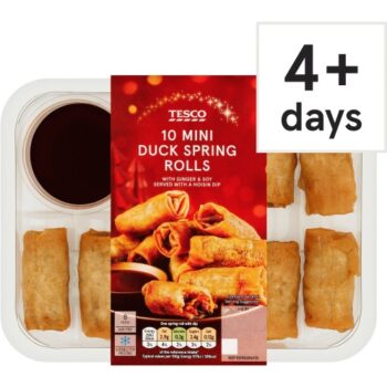 Tesco 10 Mini Duck Spring Roll With Hoisin Dip