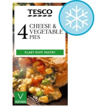 Tesco 4 Cheese & Vegetable Pies