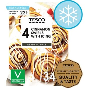 Tesco 4 Cinnamon Swirls (345g)