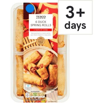 Tesco 6 Duck Spring Rolls (216g)