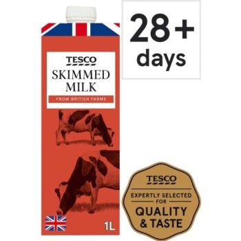 Tesco British Skimmed Longlife Uht Milk (1 Litre)