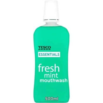 Tesco Essentials Fresh Mint Mouthwash (500ml)