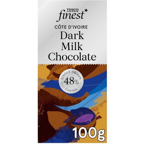 Tesco Finest 48% Dark Milk Chocolate (100g)