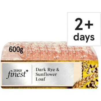 Tesco Finest Dark Rye & Sunflower Farmhouse Sliced Bread (600g)