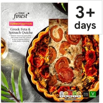 Tesco Finest Feta Spinach & Cherry Tomato Quiche