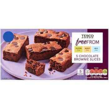 Tesco Free From Dark Chocolate Brownie Slices (5 x 145g)