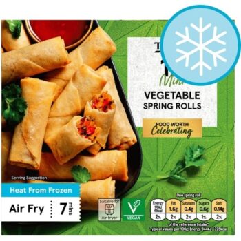 Tesco Frozen Mini Vegetable Spring Rolls (12 x 216g)