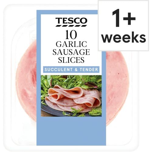 Tesco Garlic Sausage Slices (125g)