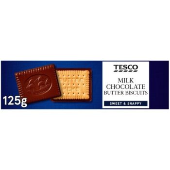 Tesco Milk Chocolate Butter Biscuits (125g)