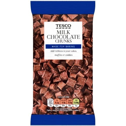 Tesco Milk Chocolate Chunks (100g)