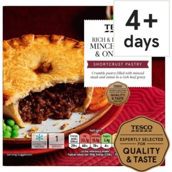 Tesco Minced Steak & Onion Shortcrust Pie (200g)