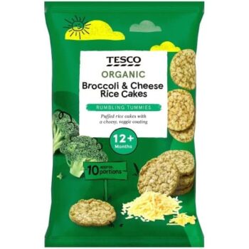 Tesco Organic Broccoli & Cheese Rice Cakes (40g)