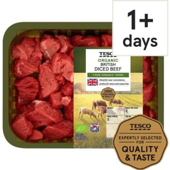 Tesco Organic Diced Beef (400g)