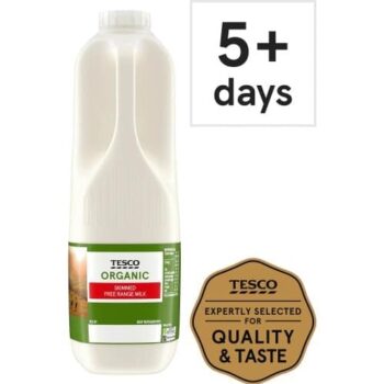 Tesco Organic Free Range Skimmed Milk (1.136l, 2pt)