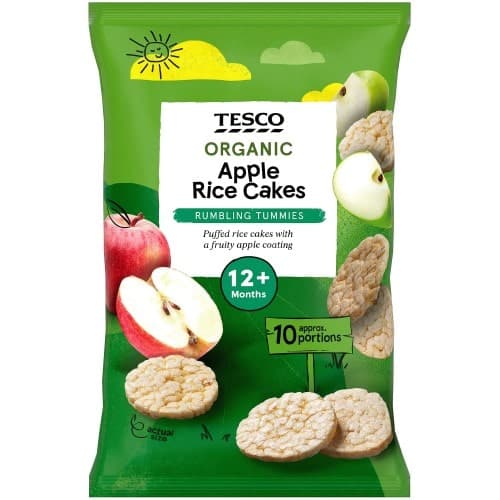 Tesco Organic Mini Apple Rice Cakes (40g)
