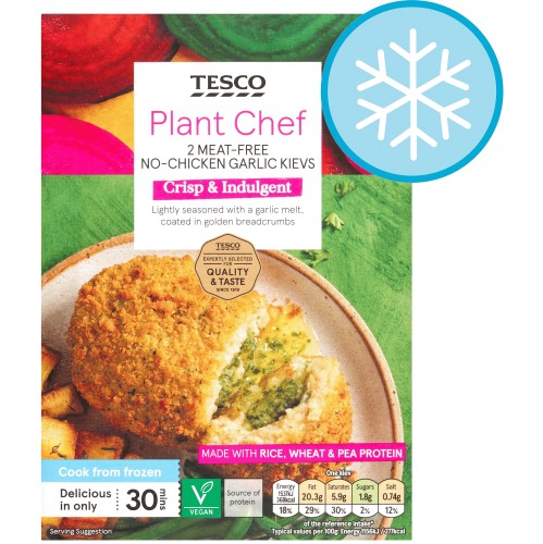 Tesco Plant Chef 2 Meat-Free No-Ckn Garlic Kievs (280g)