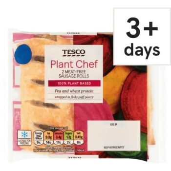 Tesco Plant Chef 2 Meat-Free Sausage Rolls (120g)