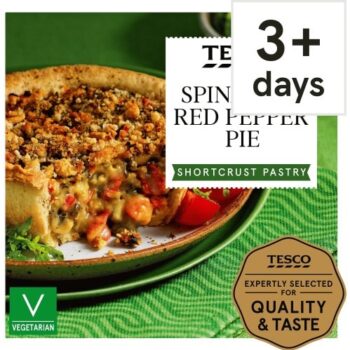 Tesco Spinach & Red Pepper Pie
