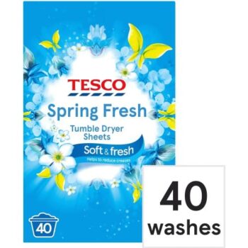 Tesco Spring Fresh Tumble Dryer Sheets (40)