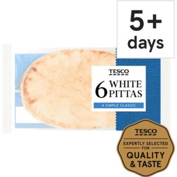 Tesco White Plain Pitta Bread (6)