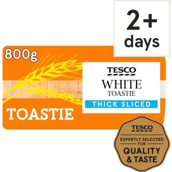 Tesco White Toastie Bread Thick Sliced (800g)
