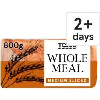 Tesco Wholemeal Medium Sliced Bread (800g)