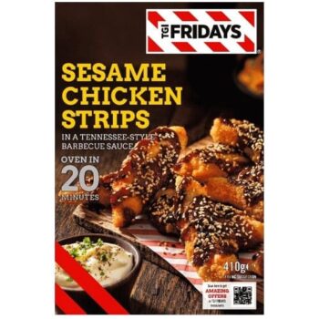 TGI Fridays Sesame Chicken Strips In Tennessee Style Barbecue Sauce (410g)
