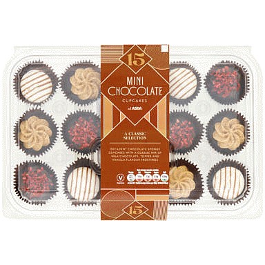 The BAKERY at ASDA 15 Mini Chocolate Cupcakes
